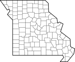 outline drawing of missouri state map. - 754993800