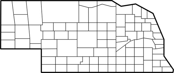 outline drawing of nebraska state map. - 754993804