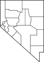 outline drawing of nevada state map. - 754993811