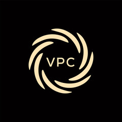 VPC  logo design template vector. VPC Business abstract connection vector logo. VPC icon circle logotype.
