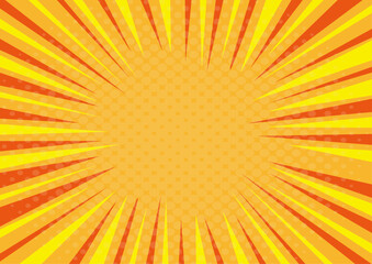 アメコミ集中線・オレンジ