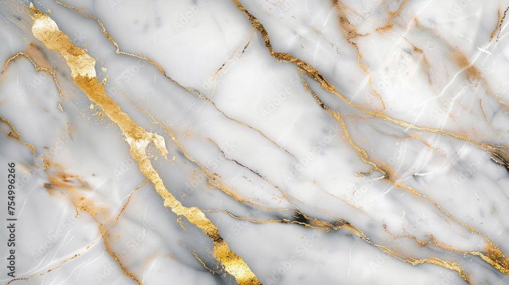 Poster elegant abstract white and gold marble texture for luxury background or sophisticated design pattern