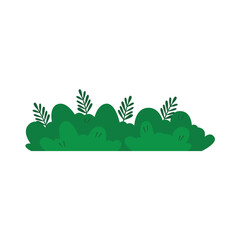 Simple bush element. Grass element, foliage silhouette, stylized ecology decorative object