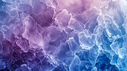 Abstract Ethereal Swirls in Luminous Blue and Purple Tones for Creative Background or Wallpaper...