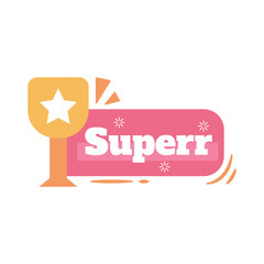 Super Motivation Sticker Design Icon