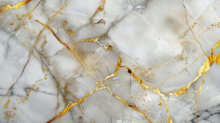 Elegant White and Gold Marble Texture Background for Luxury Design Aesthetics