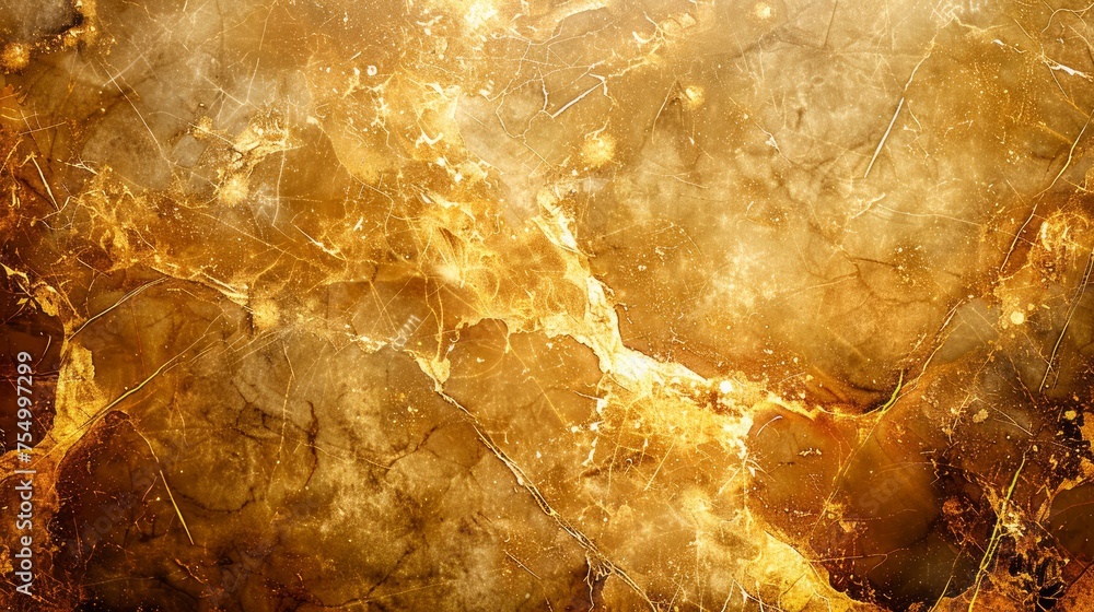 Poster abstract golden textured background with bright glowing patterns and fiery orange tones