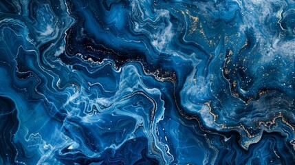 Abstract Ocean Art - Swirling Blue Waves Texture for Backgrounds and Creative Design Elements