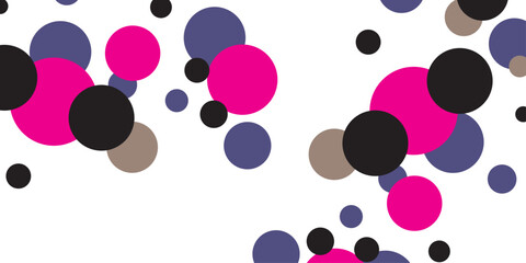 Dark Pink vector red pattern of geometric circles, shapes. Colorful mosaic banner. Geometric background with colored disks.