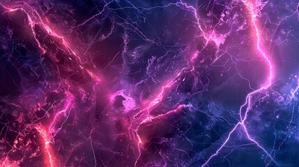 Obraz premium Electric Pink and Purple Neon Lightning Energy Abstract Background for Dynamic Design