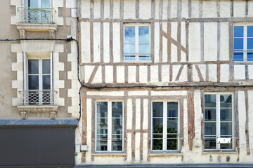 Fototapeta premium Blois, centre ville, maisons à colombages