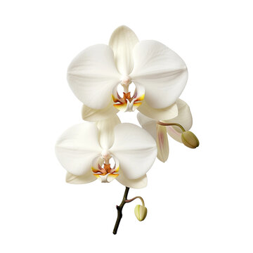 white orchid isolated on white