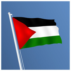 Palestine Waving Flag Design and Palestine Flag Design