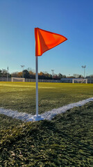 Advanced technology in a soccer corner flag capable of detecting when the ball is out of bounds