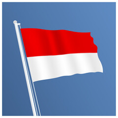 Indonesia Waving Flag Design and Indonesia Flag Design