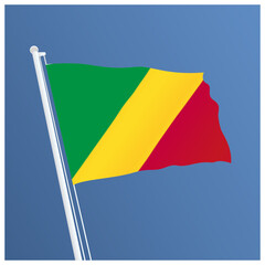 Congo Waving Flag Design and Congo Flag Design