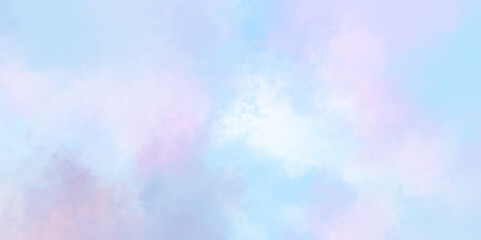 Blue watercolor background, and painted watercolor. vector .modern and fresh watercolor clouds sky background. sunny sky blue light watercolor aquarelle painting brush effect card with space.