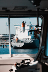 Liquefied Natural Gas Carrier LNG Tanker Connected To Marine Loading Arm For Cargo Transfer Operation © I am from Mykolayiv