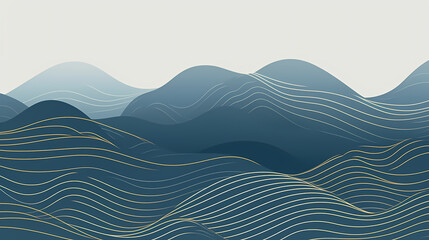 Mountain peak illustration, abstract art