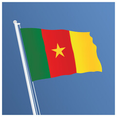Cameroon Waving Flag Design and Cameroon Flag Design
