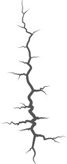 Cracks on wall, earth or stone. Scratches lines on surfaces. Lightning and thunderstorm illustrations. Fissure on ground and ice. Graphic explosions textures with holes.