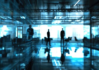 Fototapeta premium Creative business people in modern office, golden time, bokeh,
