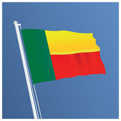 Benin Waving Flag Design and Benin Flag Design