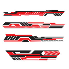 vector design set collection of car stripes decal lines. car body stickers