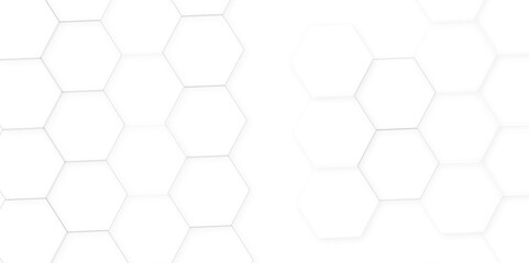 Seamless pattern with hexagons Abstract white background. Luxury White Pattern. Vector Illustration. 3D Futuristic abstract honeycomb mosaic white background. Abstract hexagonal concept technology.