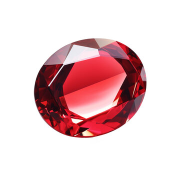 red diamond isolated on white