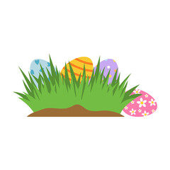 Happy Easter eggs, Easter flat cartoon vector