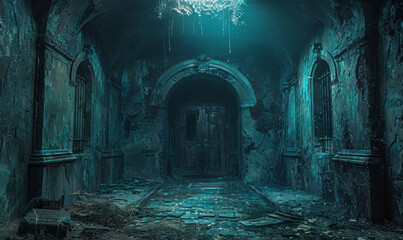 Abandoned metallurgical factory interior and building waiting for demolition