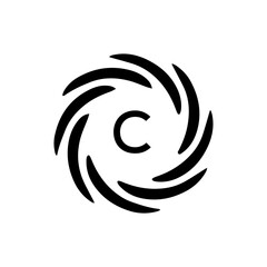 C  logo design template vector. C Business abstract connection vector logo. C icon circle logotype.
