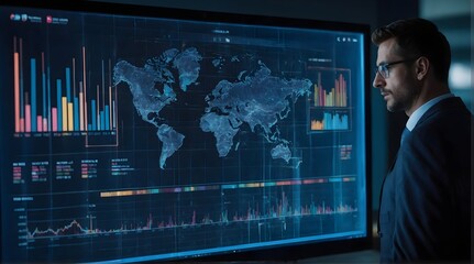 Global trading chart analysis screen