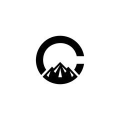 letter c and mountain logo