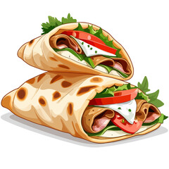 Döner Kebap Yufka Gyros Pita | Mediterranean Fastfood invented in Berlin | Perfect for Dinner, Snack Bar, Food Truck