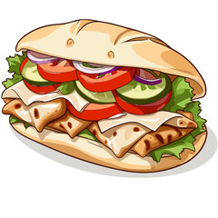 Döner Kebap Yufka Gyros Pita | Mediterranean Fastfood invented in Berlin | Perfect for Dinner, Snack Bar, Food Truck