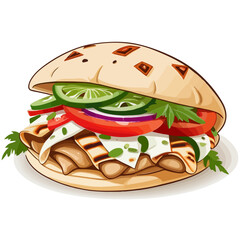 Döner Kebap Yufka Gyros Pita | Mediterranean Fastfood invented in Berlin | Perfect for Dinner, Snack Bar, Food Truck