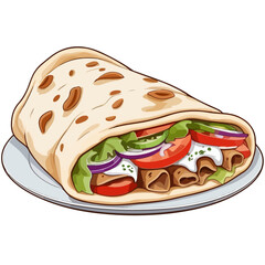 Döner Kebap Yufka Gyros Pita | Mediterranean Fastfood invented in Berlin | Perfect for Dinner, Snack Bar, Food Truck