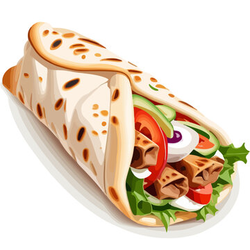 D&ouml;ner Kebap Yufka Gyros Pita | Mediterranean Fastfood invented in Berlin | Perfect for Dinner, Snack Bar, Food Truck