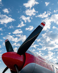 Closeup of the propellers on a small airplane © knowlesgallery