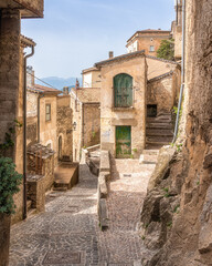 The historic center from the beautiful village of Pesche, in the Province of Isernia, Molise, Italy.