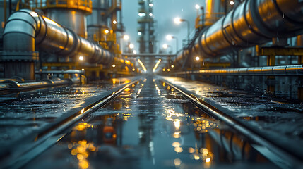 main gas and oil pipelines, large factories
