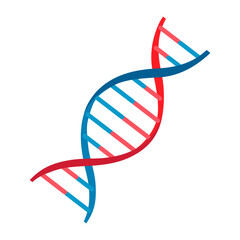 Vector illustration. DNA molecule icon isolated on white background.