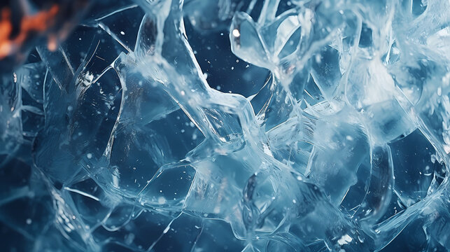 Abstract background of ice structures, ice texture