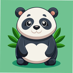 Cute Panda Vector Illustration 
