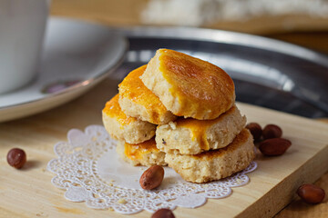 Kue Kacang or Peanut Butter cookies, Homemade cookies for eid mubarak.