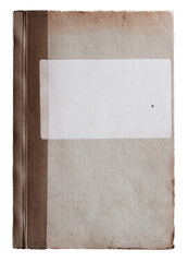 old notebook isolated on transparent background, PNG clip art.