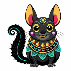 Chinchilla vector in the Mexican Style 