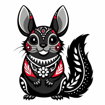 Chinchilla vector in the Mexican Style 